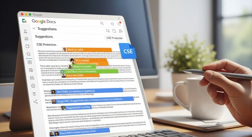 【Google Workspaceアップデート】セキュリティと利便性の両立へ!クライアントサイド暗号化ドキュメントで「提案」機能が利用可能に‐記事用イメージ図4