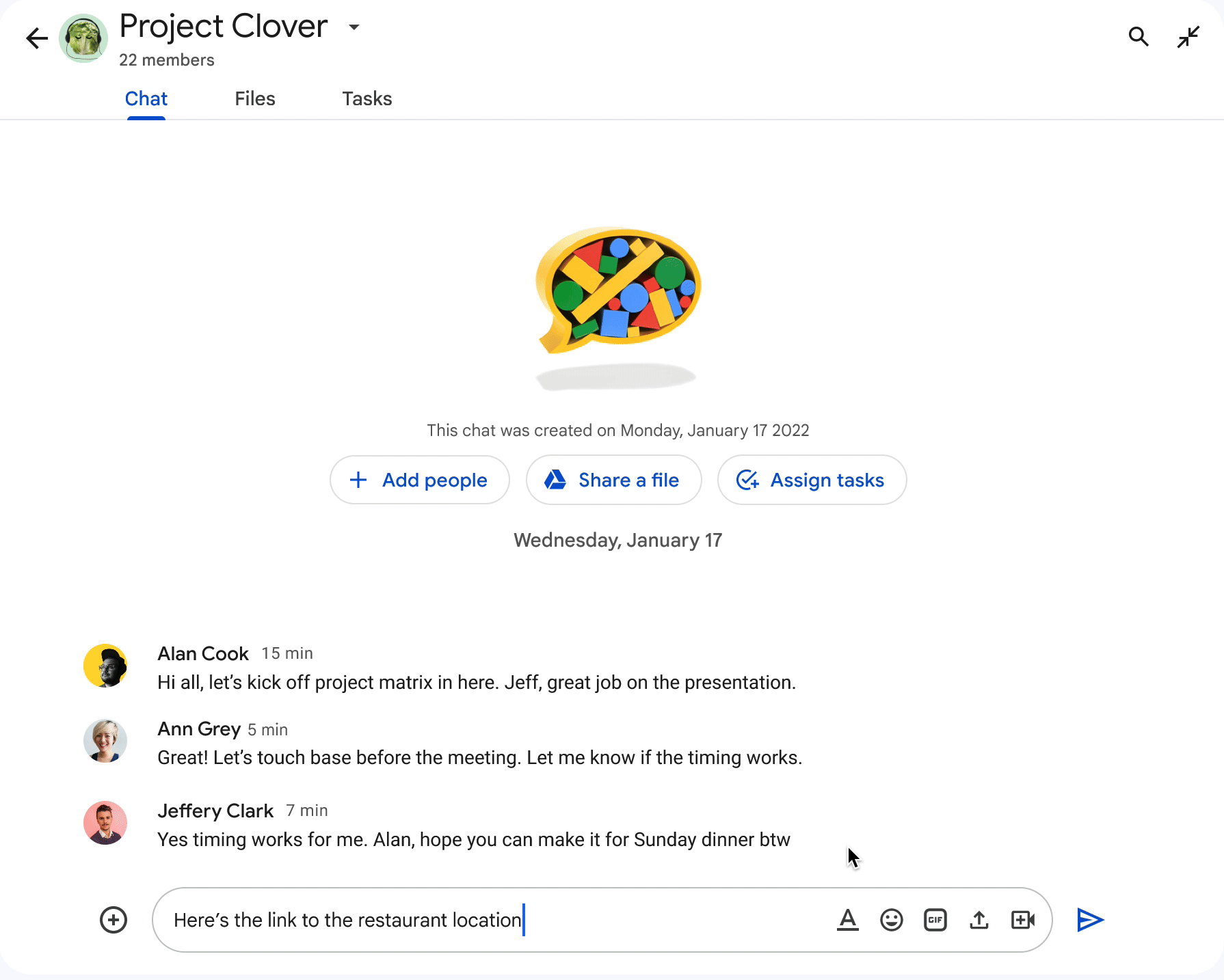 Google Chat に特定のメッセージへのリンク機能が追加、過去のメッセージ内容を簡単に参照できるように