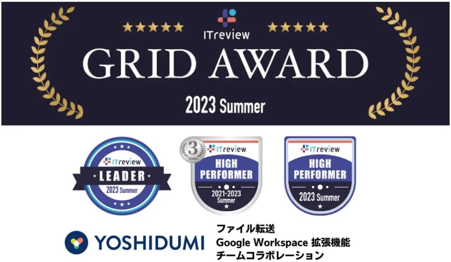 Cmosy（クモシィ）が「ITreview Grid Award 2023 Summer」で「Leader」「High Performer」を受賞！さらに「3年連続High Performer」を受賞